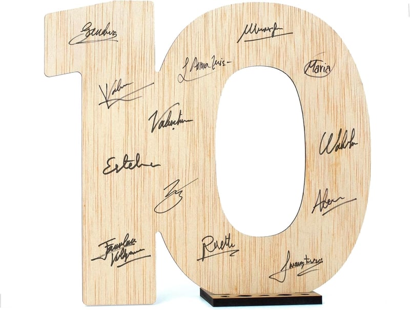 10. Jubiläum Geschenk Holz für Paare – Geburtstagsgeschenk Männer/Frauen