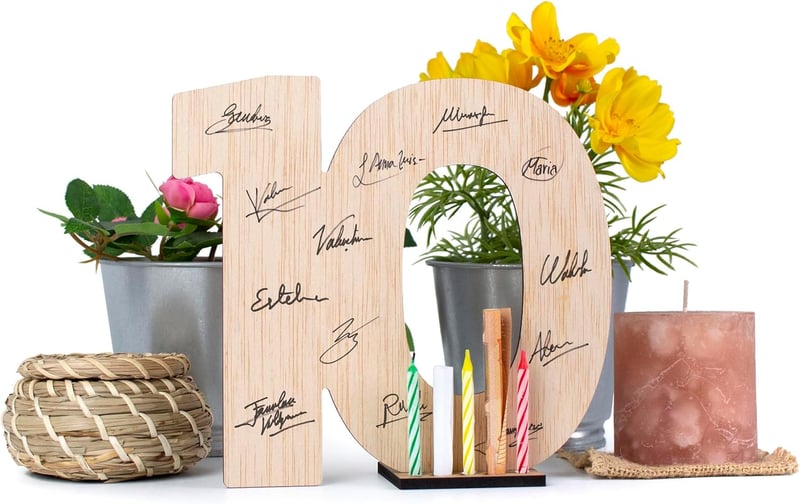 10. Jubiläum Geschenk Holz für Paare – Geburtstagsgeschenk Männer/Frauen
