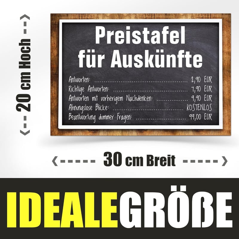 Lustiges Spruchschild 20x30 cm – ideale Wanddeko für Geburtstagsfeiern