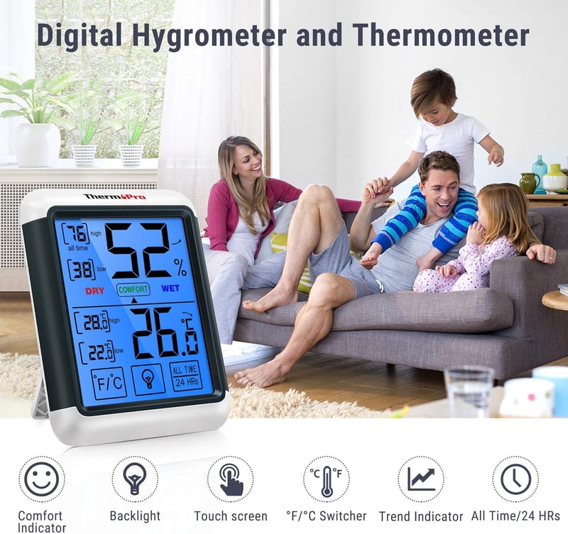 ThermoPro TP55 digitales Hygrometer-Set für Raumklimakontrolle