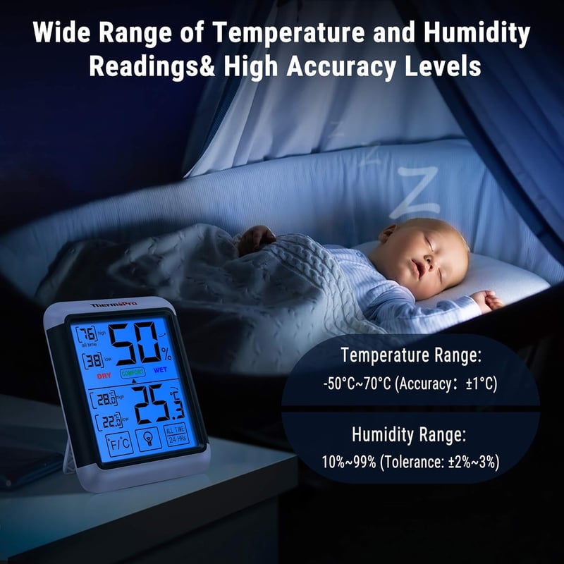ThermoPro TP55 digitales Hygrometer-Set für Raumklimakontrolle