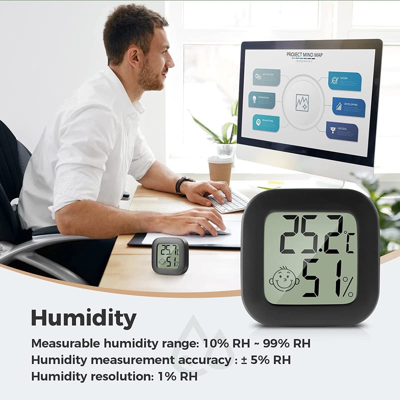 LCD Digital Mini Thermometer und Hygrometer für Gewächshaus und Büro