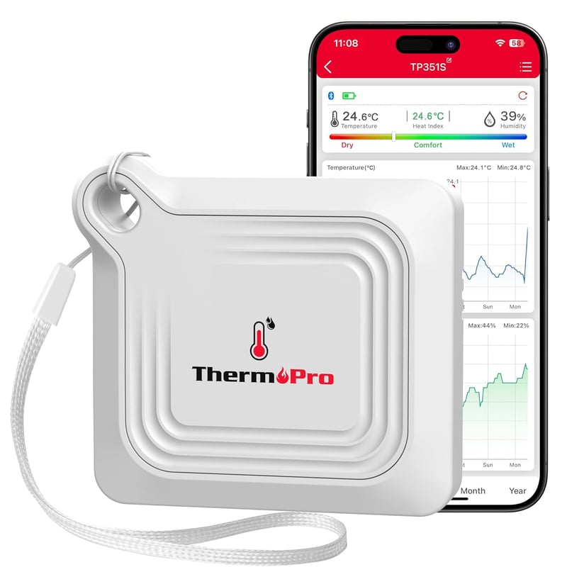 ThermoPro Bluetooth Hygrometer für Innenräume mit APP-Datenexport