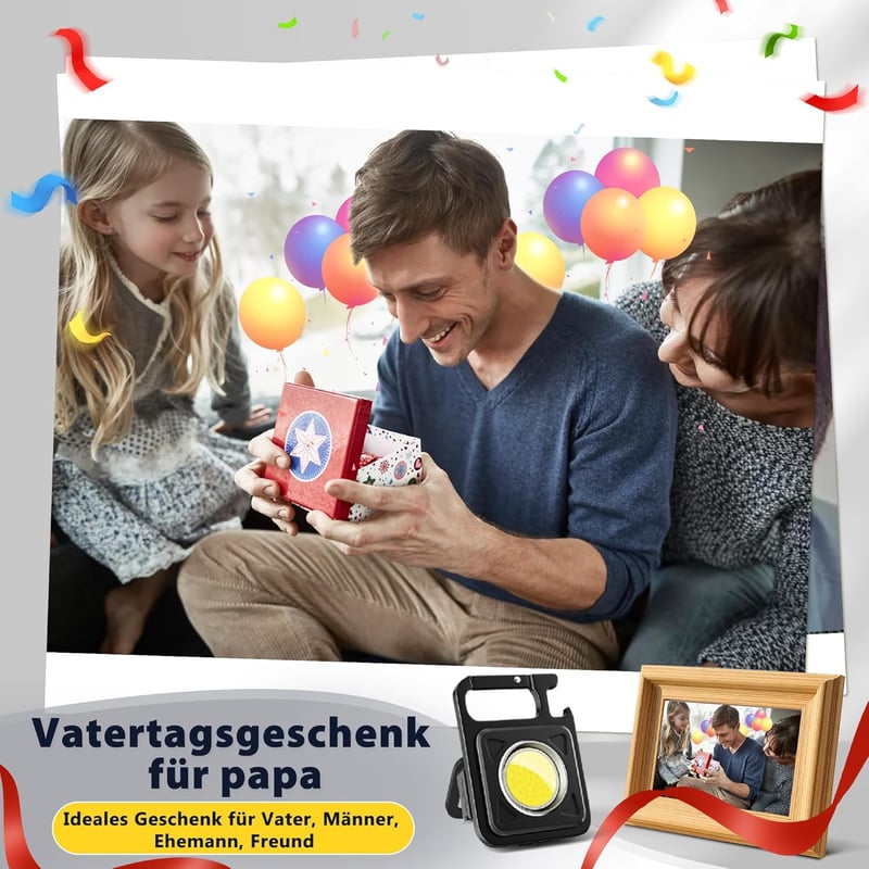 Praktische Arbeitsleuchte 800LM für Männer – Vatertagsgeschenk, 2er Set