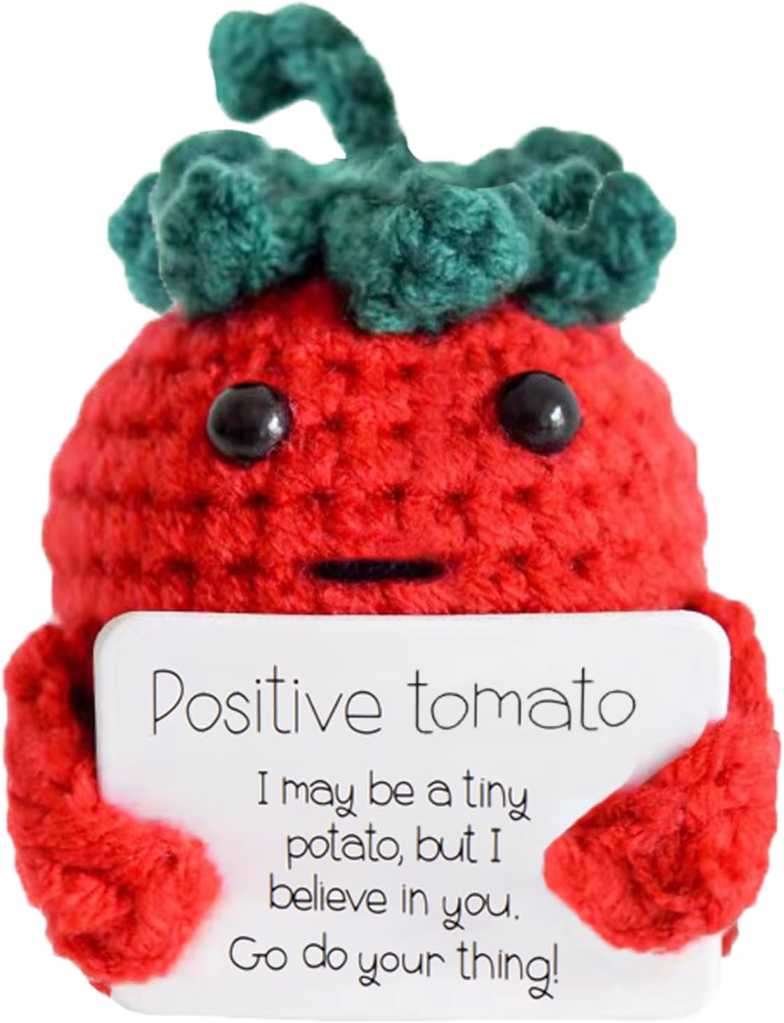 Positive Tomate Pocket Hug: Kreative Wolle Puppe als Mutmacher für Frauen