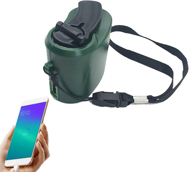 Tragbares Handkurbel-USB-Ladegerät für Notfälle im Freien