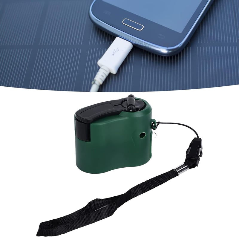 Tragbares USB-Handkurbel-Telefon-Ladegerät mit LED-Licht