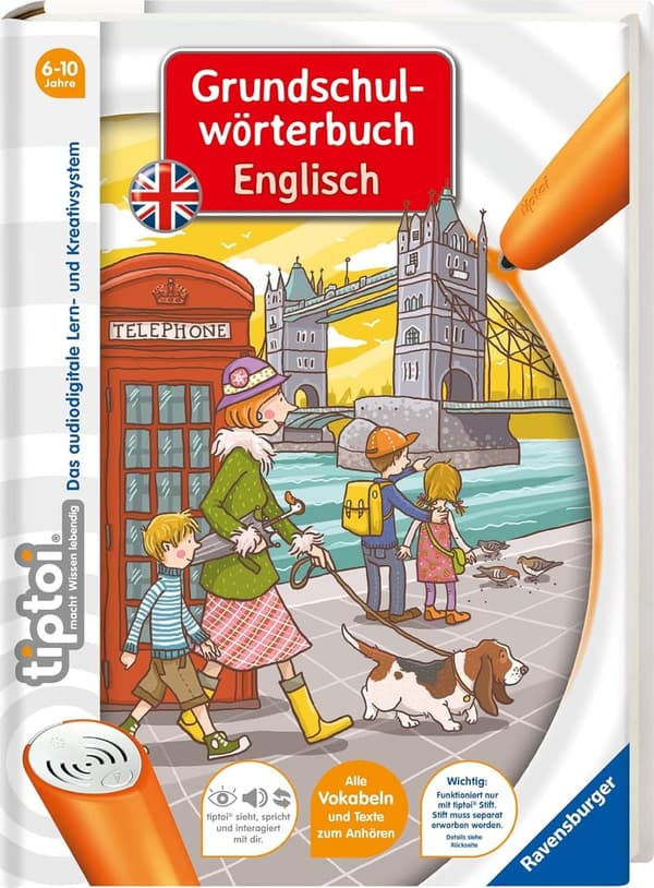 Ravensburger tiptoi Grundschulwörterbuch Englisch ohne Stift