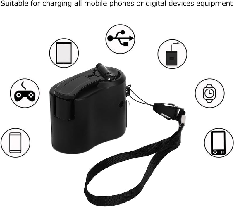 Tragbares Handkurbel-USB-Ladegerät für Outdoor-Wandern und Camping