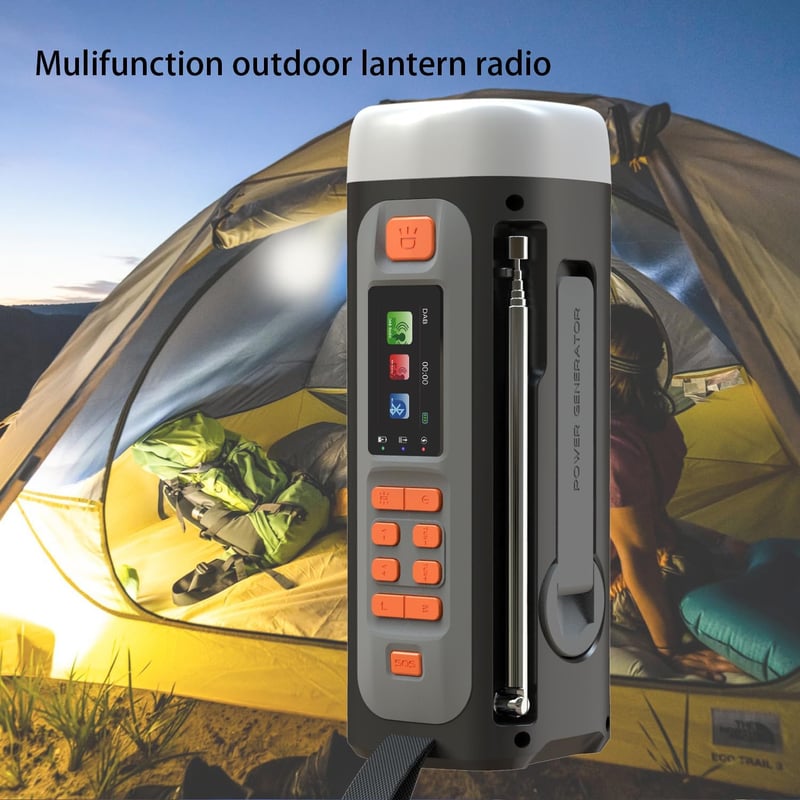 Tragbares DAB+ Notfallradio mit SOS-Alarm für Camping
