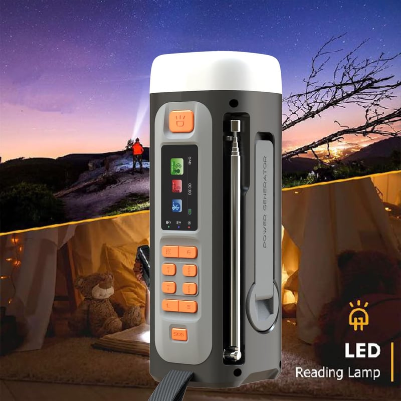 Tragbares DAB+ Notfallradio mit SOS-Alarm für Camping