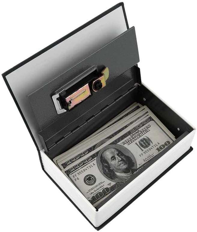 Buchsafe mit 2 Schlüsseln - Geheimversteck für Geld und Dokumente