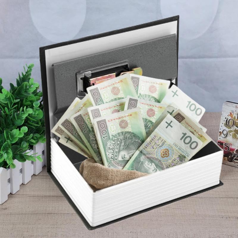 Buchsafe mit 2 Schlüsseln - Geheimversteck für Geld und Dokumente