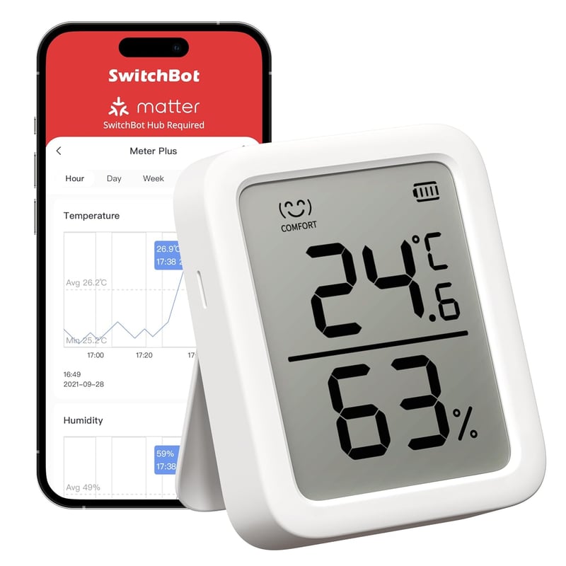 SwitchBot Bluetooth Thermometer-Hygrometer mit APP und Datenspeicherung