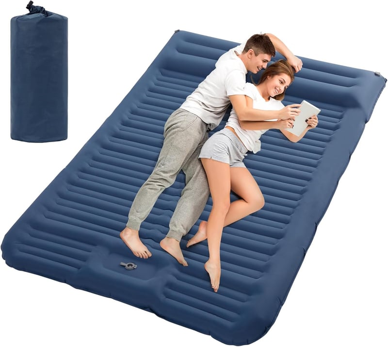 Selbstaufblasende Isomatte 194x137cm für 2 Personen mit Kopfkissen