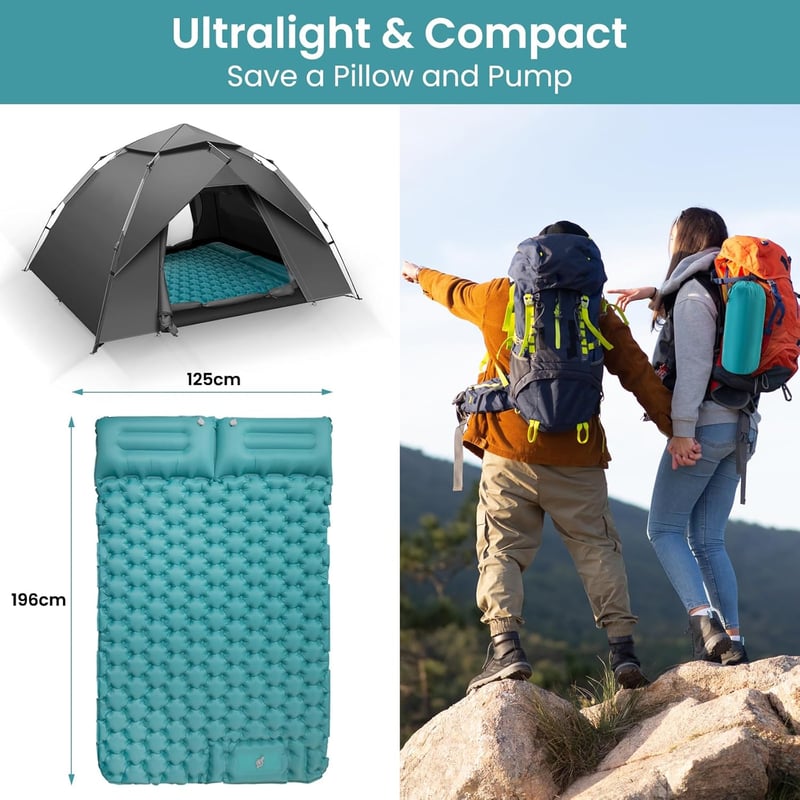 Selbstaufblasende Isomatte für Outdoor-Camping, ultraleicht und wasserdicht