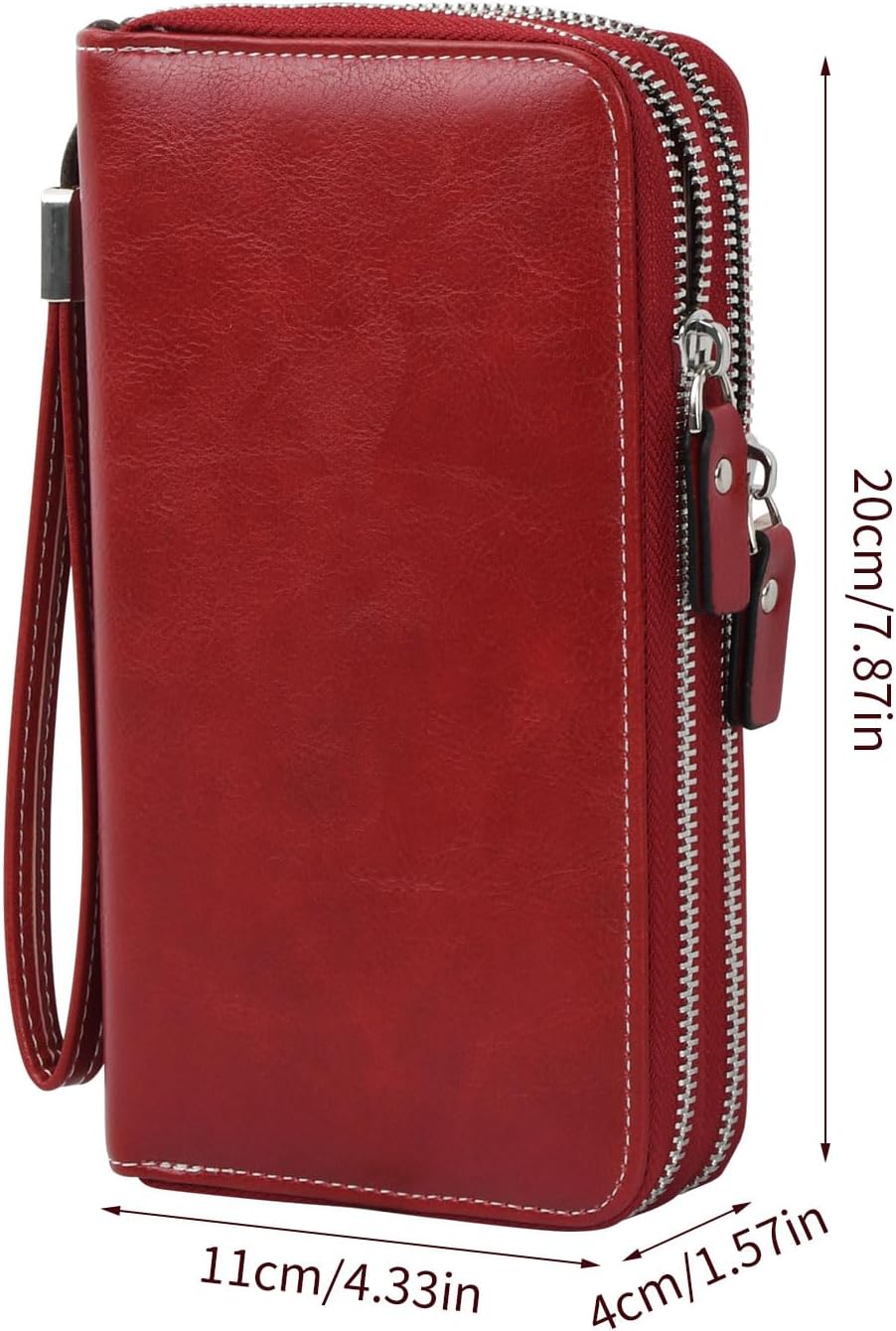 Vintage Leder Geldbörse mit RFID Schutz und 14 Kartenfächern