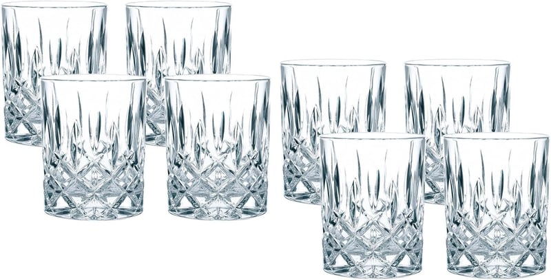 Noblesse Whiskybecher Set aus Kristallglas, 8 Stück, 295 ml