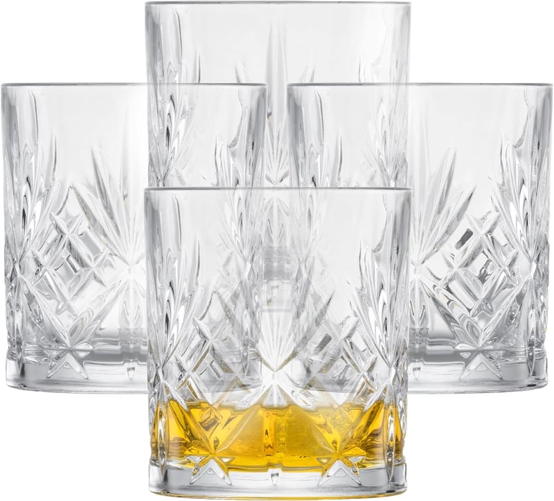 Whiskyglas Set für Genießer – Spülmaschinenfeste Kristall-Tumbler (4er)