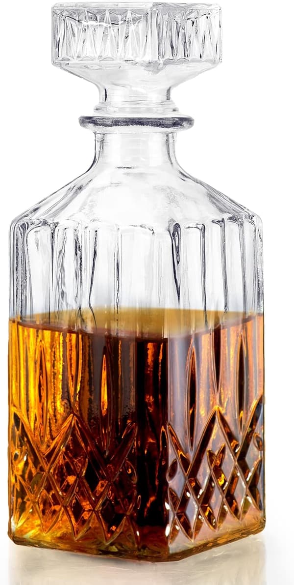 Krollmann Whiskey Karaffe 0,8 Liter - Glaskaraffe für den Mann