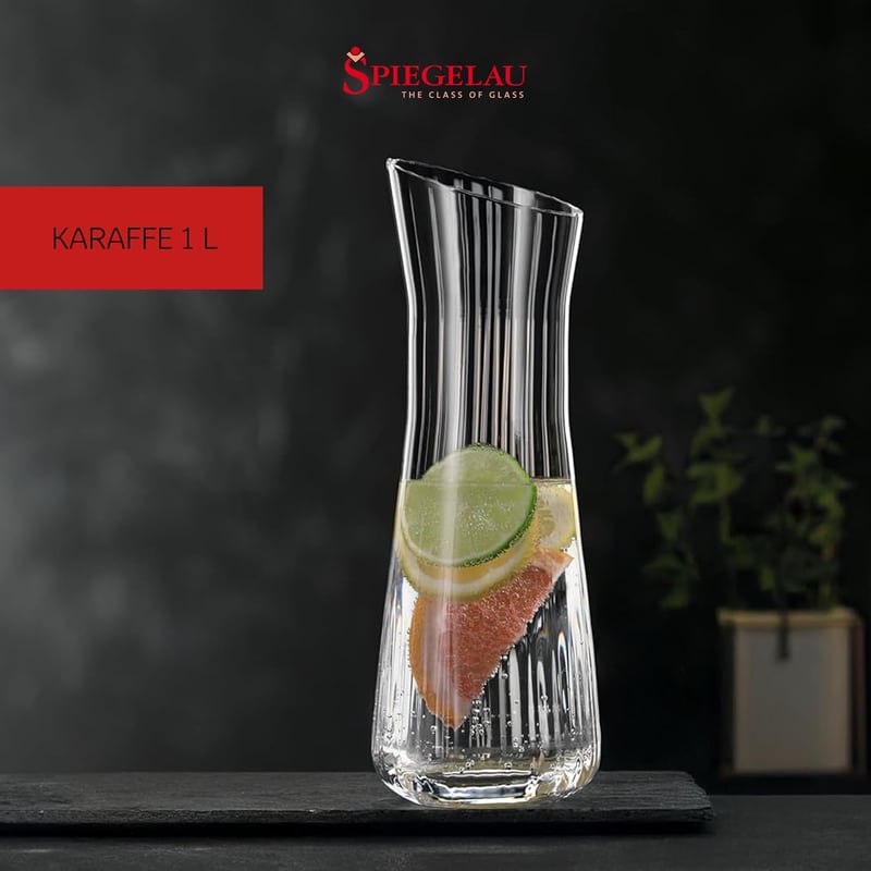 Spiegelau Wasserkaraffe aus Kristallglas, 1 Liter, spülmaschinenfest