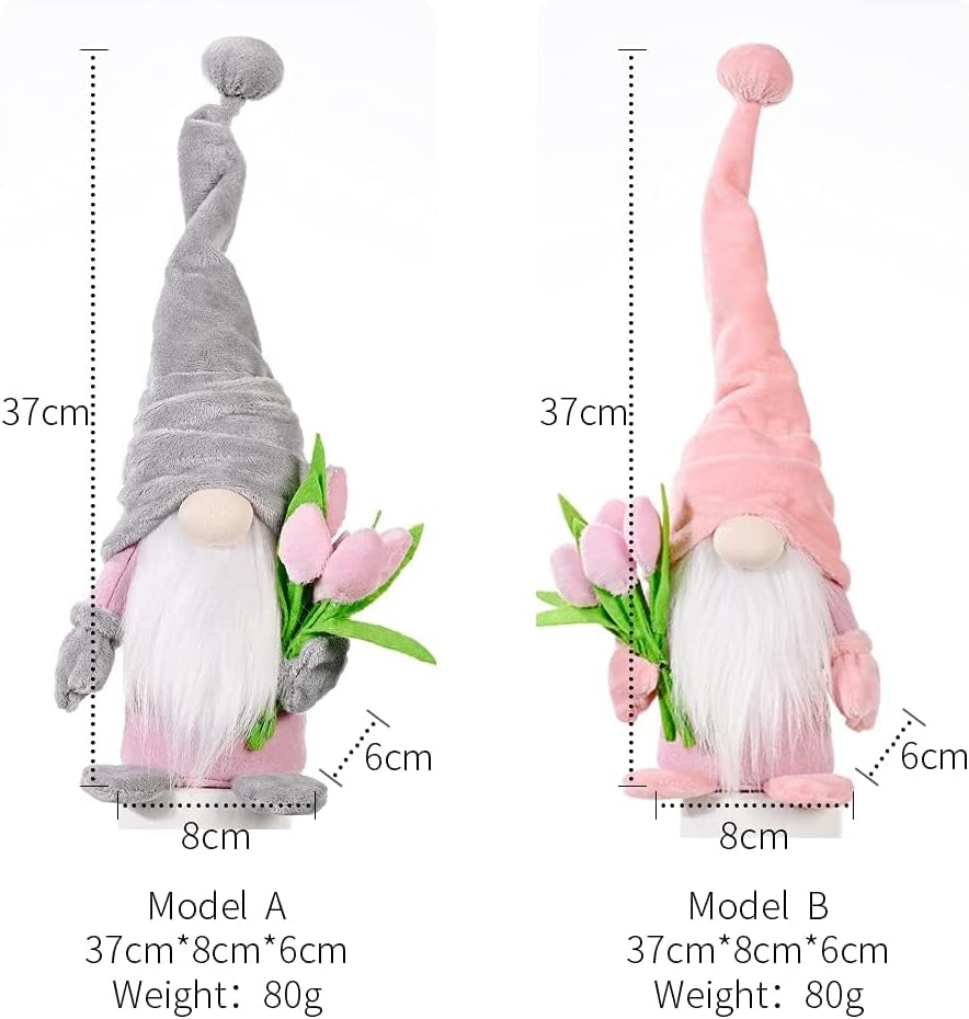 Niedliche Wichtel mit Blumenstrauß – Geschenk für Frauen zum Muttertag