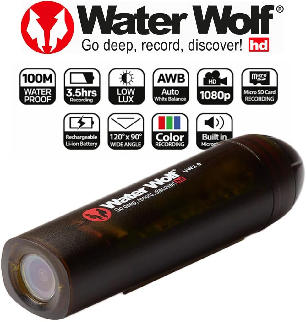 WiFi Unterwasser-Action-Kamera 1080p HD für Angler mit Zubehör