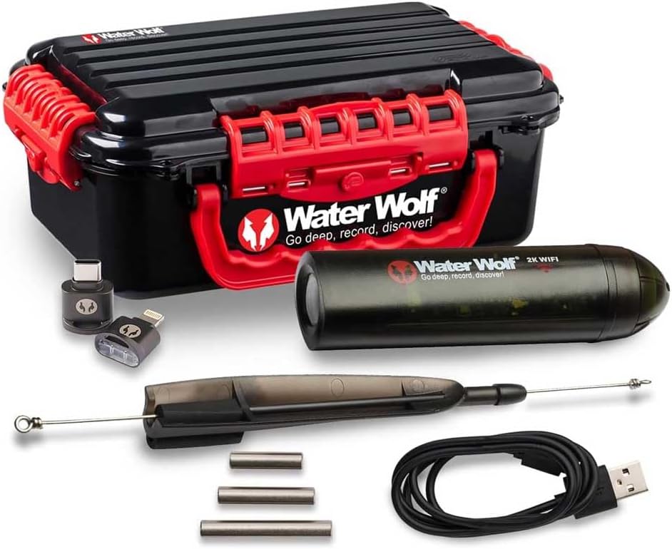 Water Wolf 2.0 WiFi Unterwasser-Kamera für Angler – 1080p HD, 100 m wasserdicht