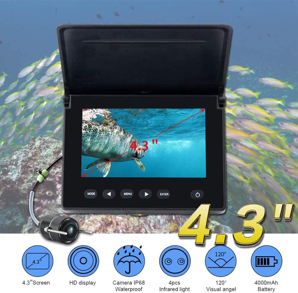Tragbare Unterwasser Angelkamera mit LCD Monitor und Infrarot LED