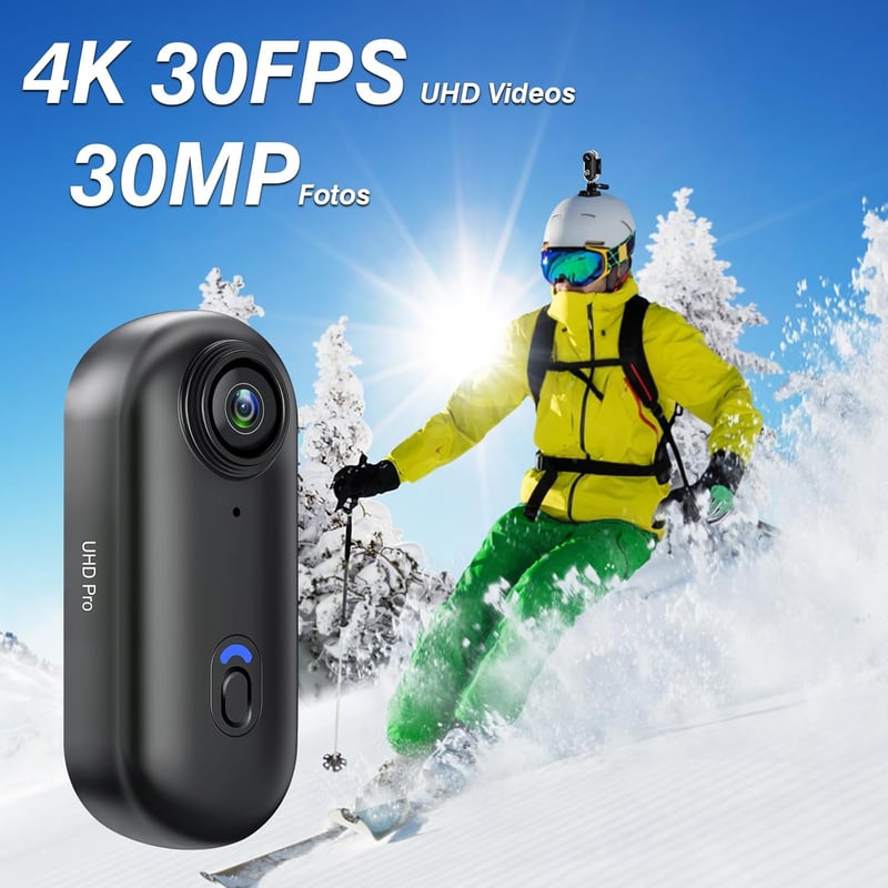4K Actionkamera mit WiFi, 30m tauchfähig, 120° Weitwinkel