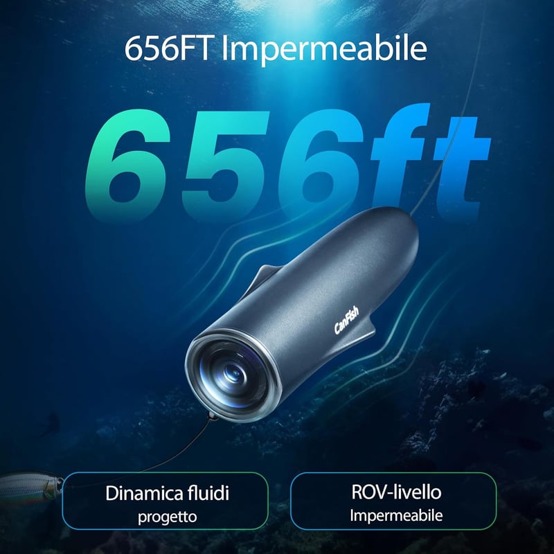 CanFish Unterwasser-Fotokamera HD 1080P für Angler, wasserdicht 200M