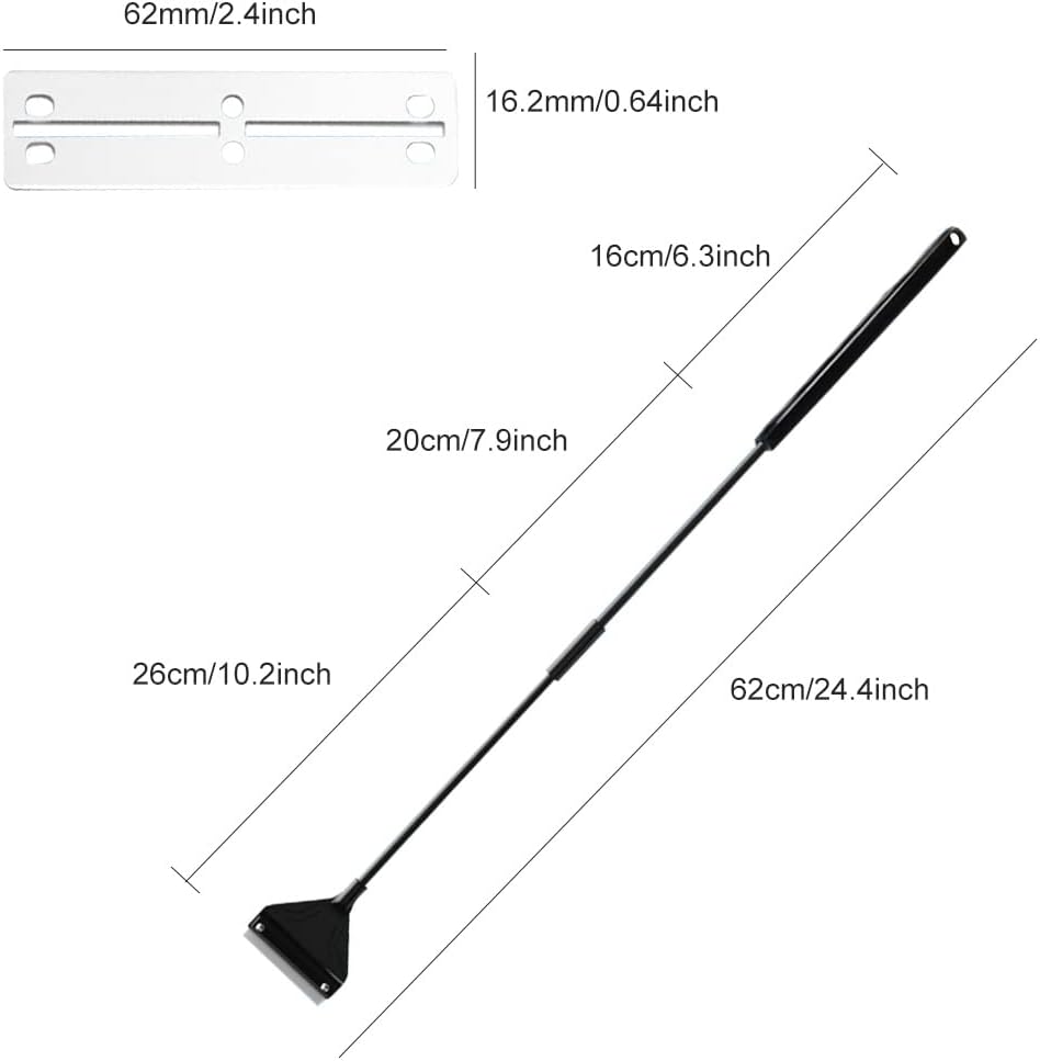 Aquarium Reinigungswerkzeugset mit 10 Edelstahlklingen, 62 cm