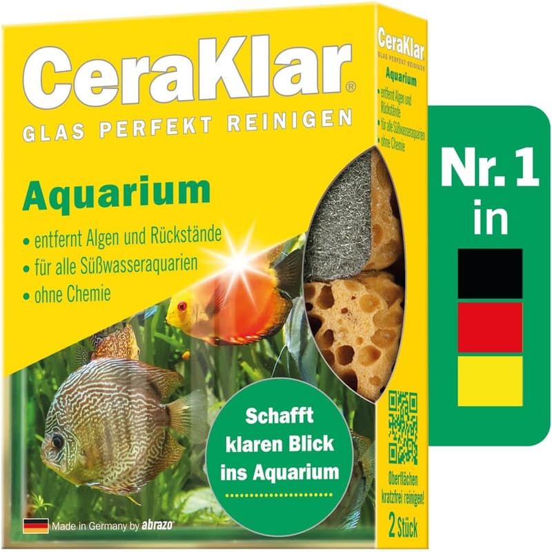 CeraKlar Aquarium Scheibenreiniger – Kratzfreier Algenentferner für Süßwasseraquarien