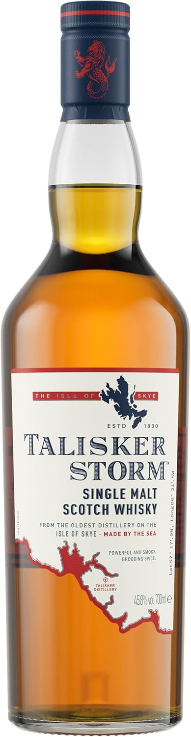 Talisker Storm | Handgefertigter Single Malt Whisky aus Skye | 45,8% vol | 700ml