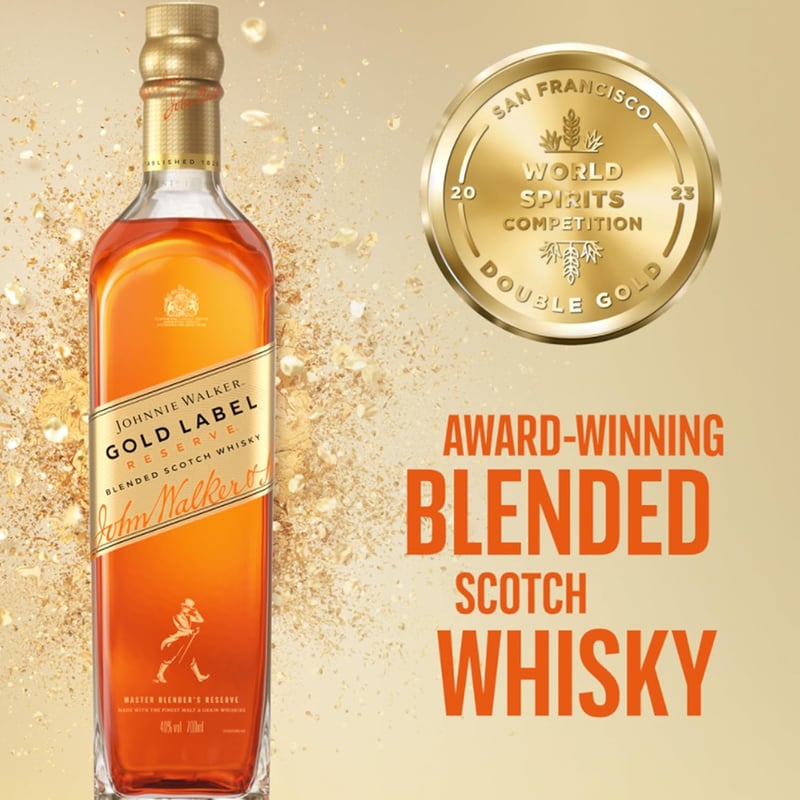 Johnnie Walker Gold Label Blended Scotch Whisky 40% vol, 700ml