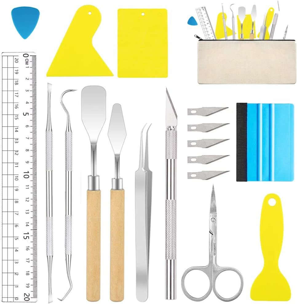 18-teiliges Jäten Werkzeug Set aus Edelstahl mit Aufbewahrungstasche für DIY-Projekte
