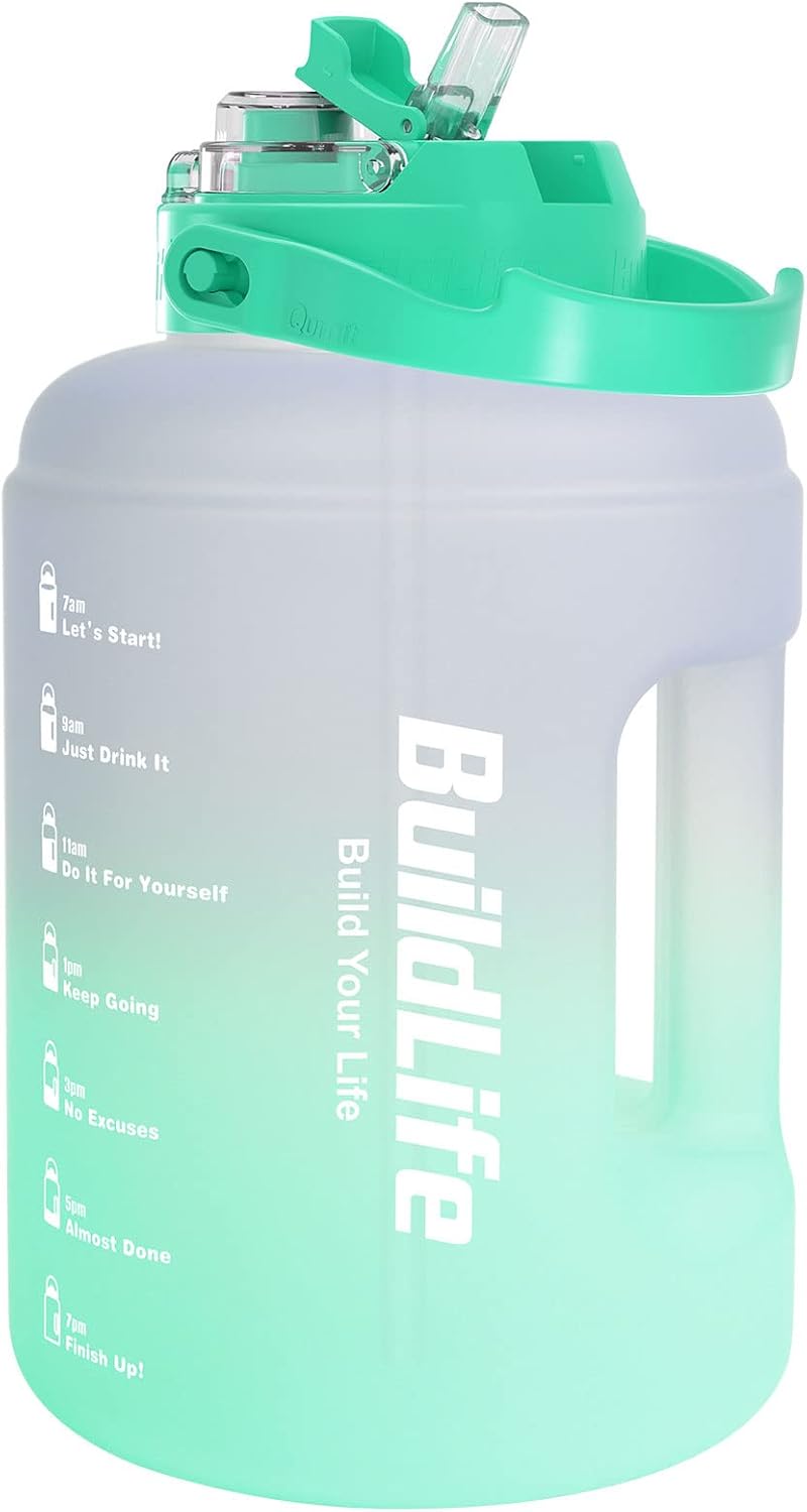 Sport-Trinkflasche 2,5 L mit Zeitmarkierung und auslaufsicherem Deckel, BPA-frei
