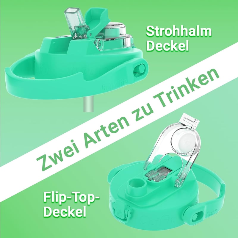 Sport-Trinkflasche 2,5 L mit Zeitmarkierung und auslaufsicherem Deckel, BPA-frei