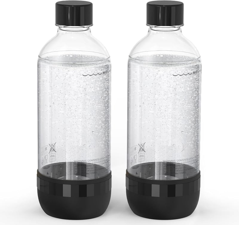 Wiederverwendbare 1 Liter Soda-Flaschen aus BPA-freiem PET, 2er-Set