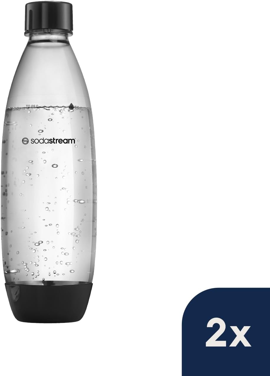 SodaStream 0,8L BPA-freie Kunststoffflasche schwarz, 2er-Pack