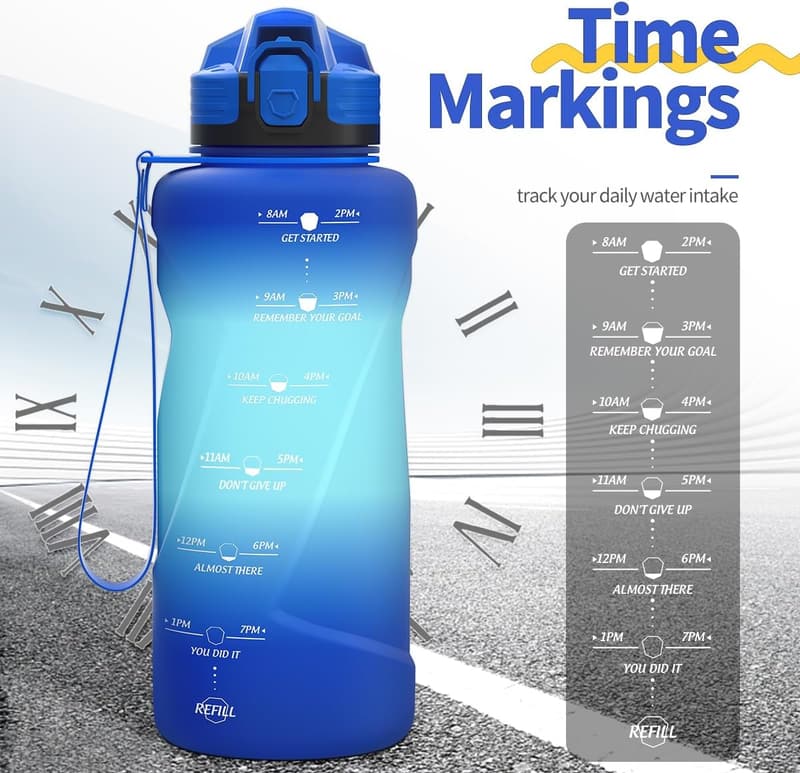 Motivierende Auslaufsichere Sport-Trinkflasche für Kinder 2l-500ml