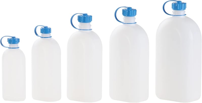 Vorratsflasche 1L mit dichtem Schraubdeckel, chemie- und lebensmittelbeständig, weiß