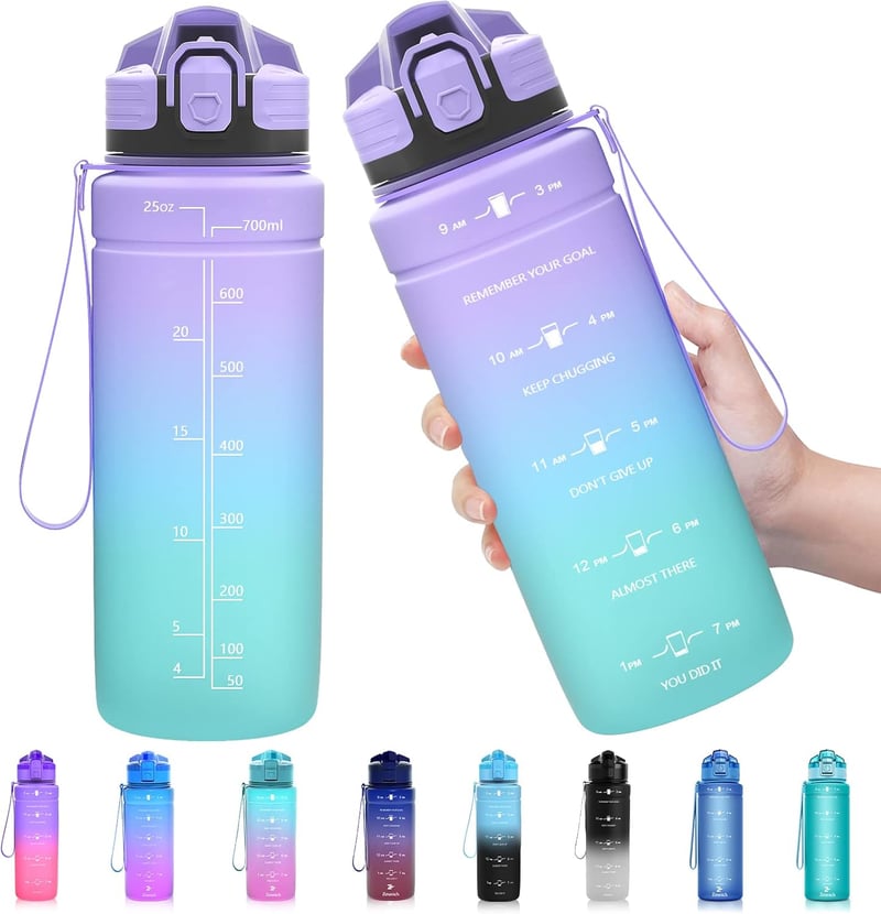 Auslaufsichere Tritan Trinkflasche für Kinder - 1L/700ml/500ml, BPA-frei