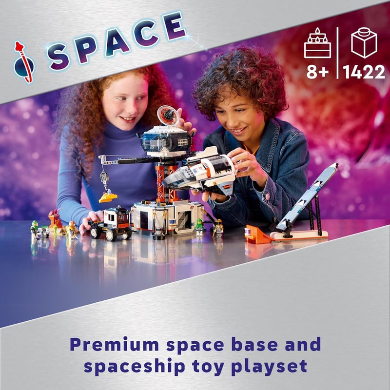 LEGO City Raumbasis mit Startrampe und Raumstation für Kinder