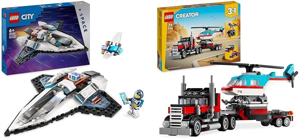 LEGO City Raumschiff & 3in1 Fahrzeuge-Set für Kinder