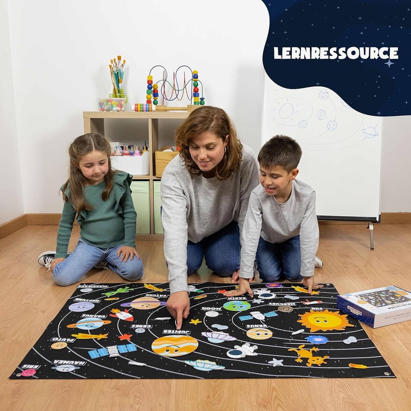 Sonnensystem-Filzfiguren für Kinder – Pädagogisches Spielzeug 3-8 Jahre