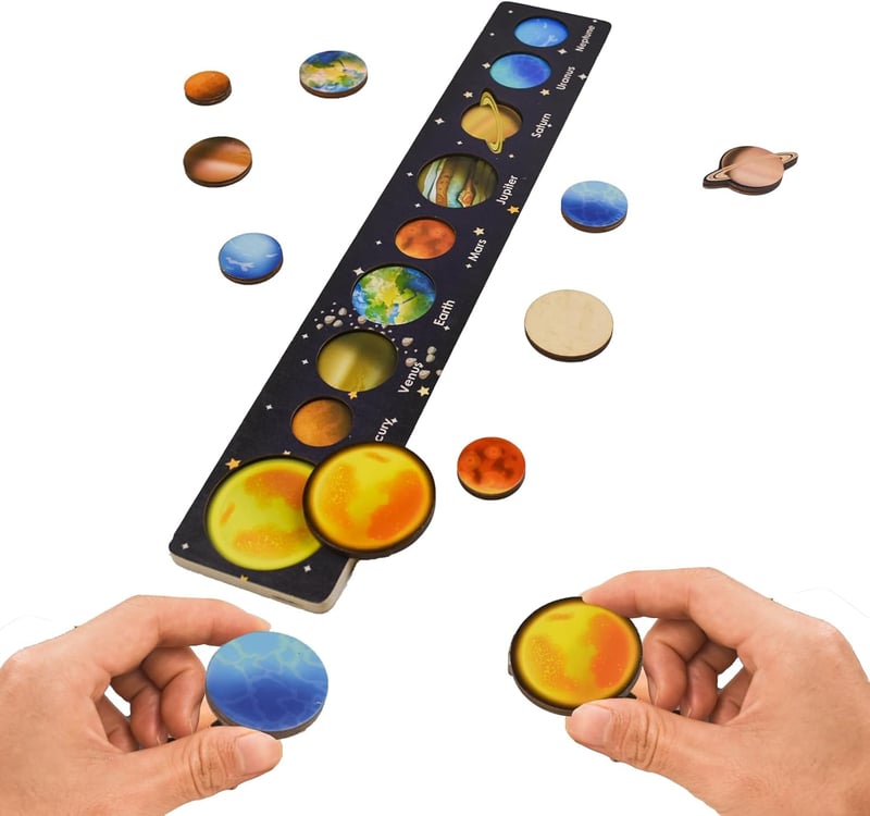 Montessori Platzpuzzle Sonnensystem für Kinder von 1 bis 6 Jahren