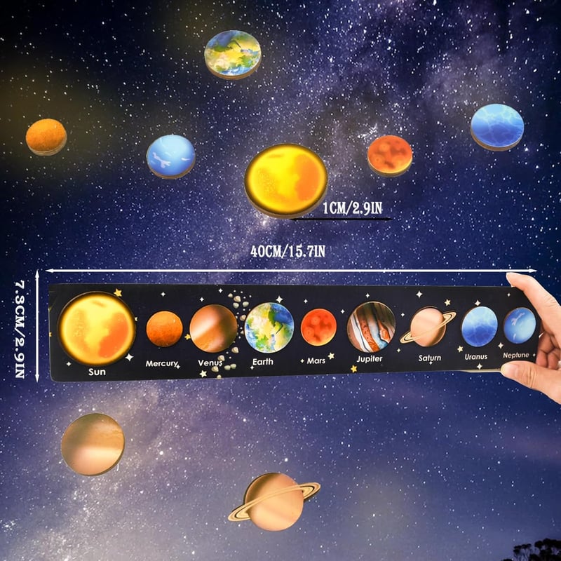Montessori Platzpuzzle Sonnensystem für Kinder von 1 bis 6 Jahren