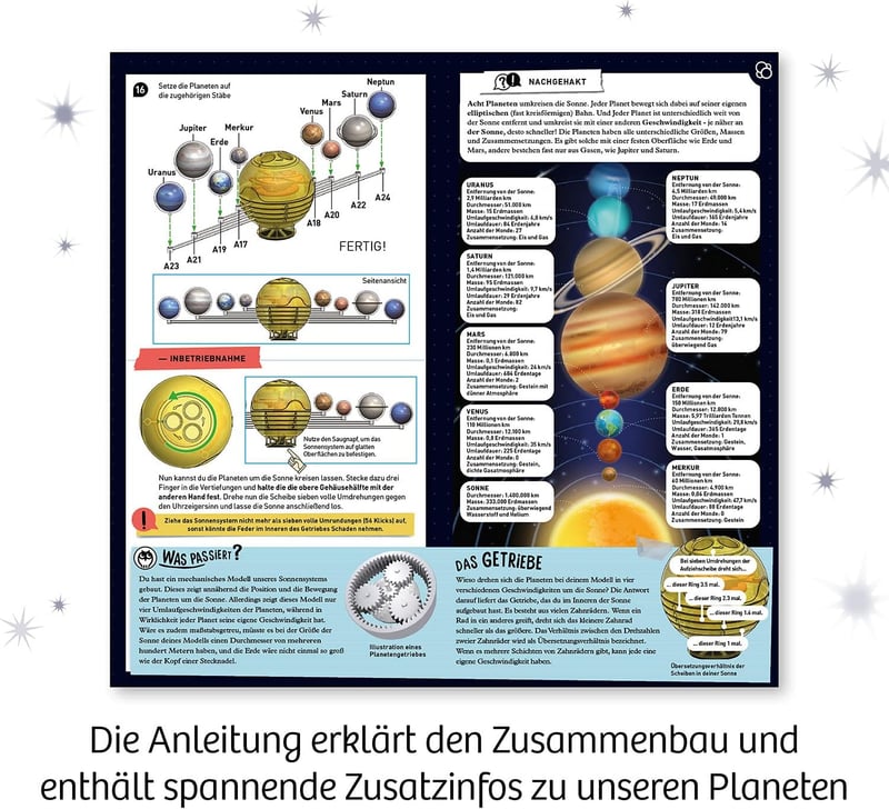 Sonnensystem Experimentierkasten für Kinder ab 8 Jahren