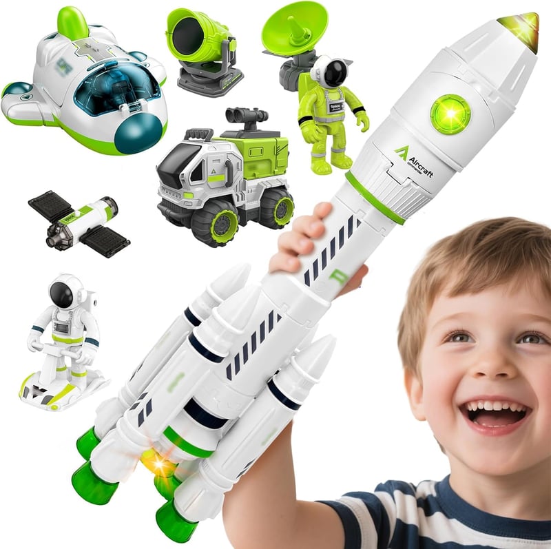Raketen-Spielzeug für Kinder – Space Shuttle Geschenk 3-8 Jahre